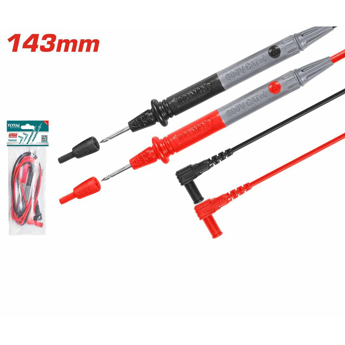 Total TMT423 Universal Test Lead Probes 100cm for Multimeters Total